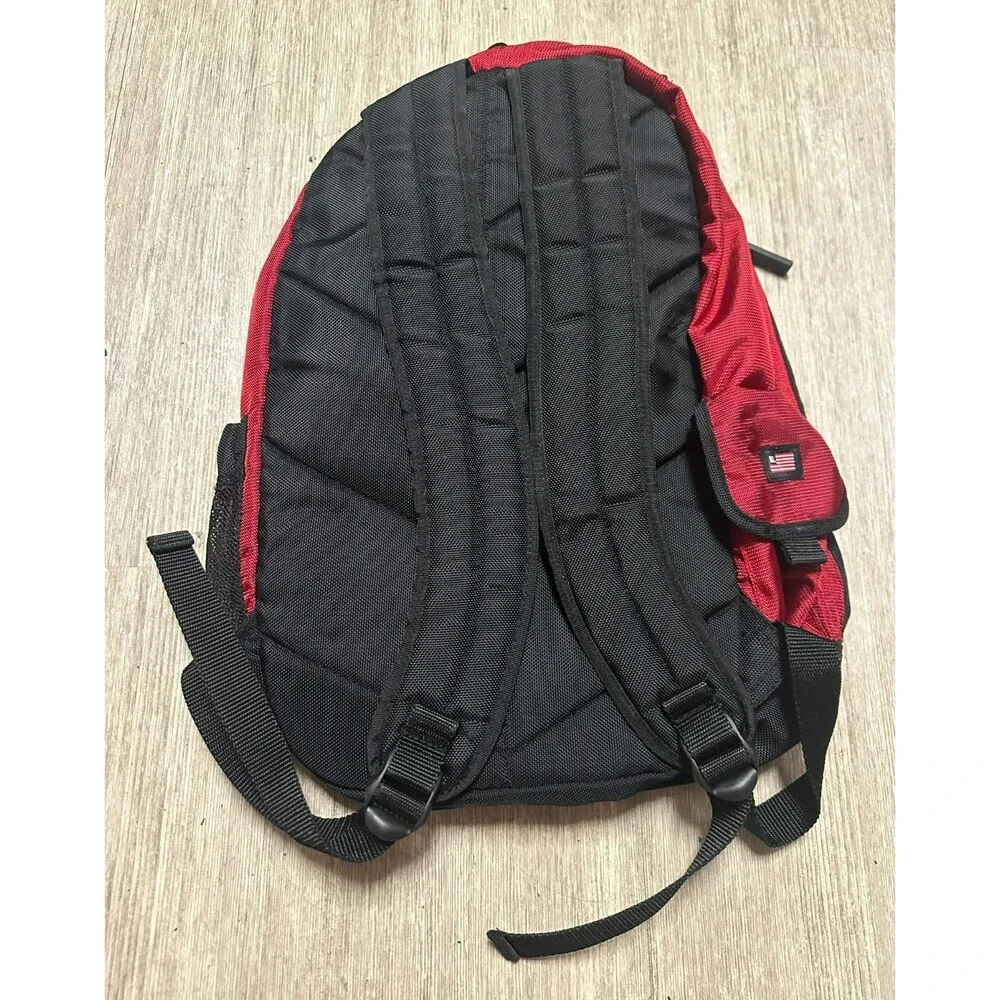 Vintage Polo Sport Ralph Lauren Red Backpack USA Flag Logo 90s Nylon